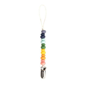 bella tunno silicone pacifier clip - rainbow multi