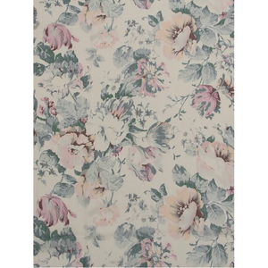 miss rose sister violet women's hi-low shirt jacket - blue floral