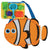 stephen joseph beach tote with sand toy play set - clownfish