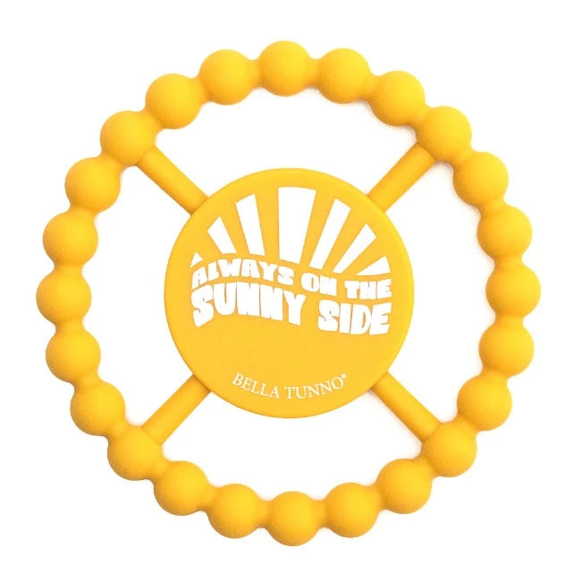 bella tunno silicone happy teether - sunny side