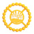 bella tunno silicone happy teether - sunny side