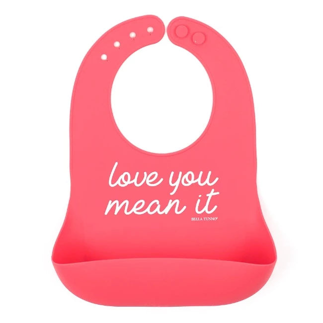 bella tunno silicone wonder bib - love you mean it