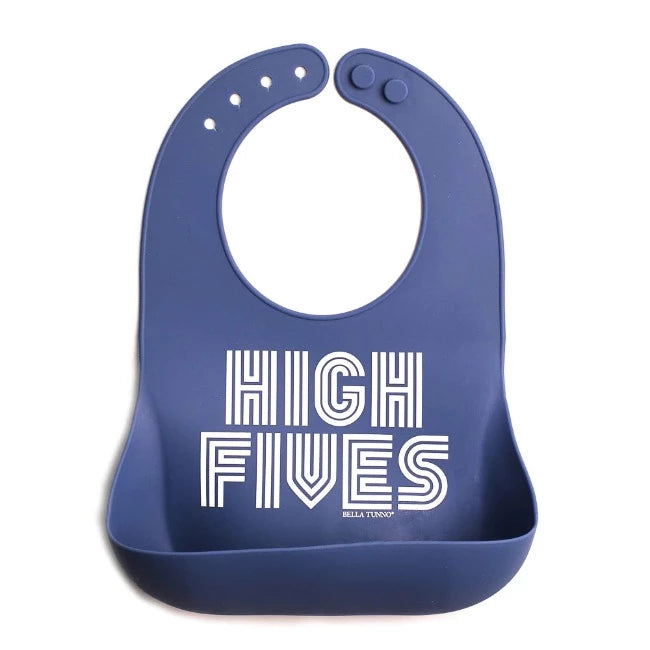 bella tunno silicone wonder bib - high fives