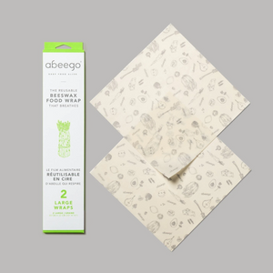abeego beeswax food wrap - large 2pk