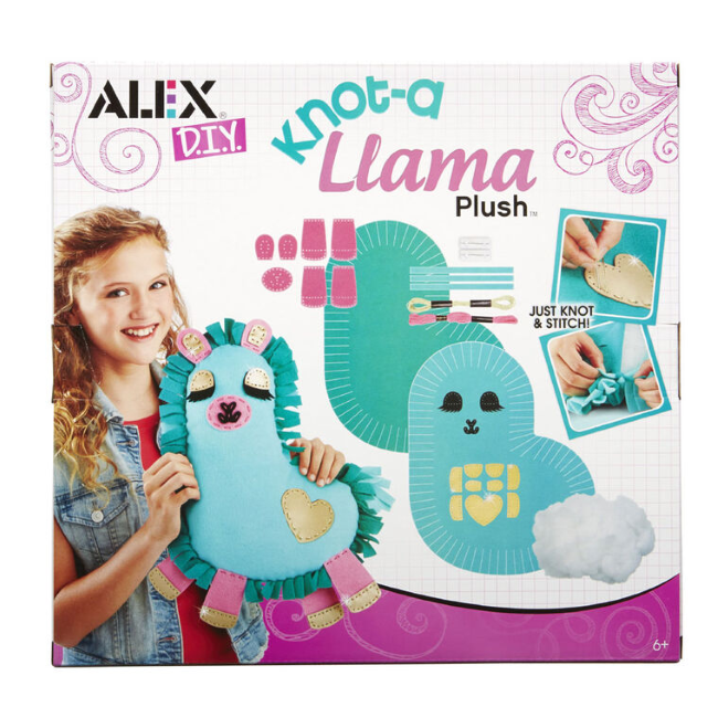 alex D.I.Y. knot a llama plush
