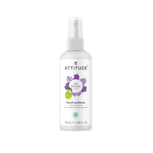 attitude little leaves hand sanitizer vanilla pear 100ml