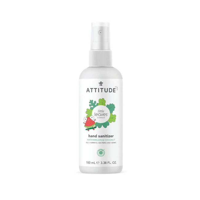 attitude little leaves hand sanitizer watermelon coconut 100ml
