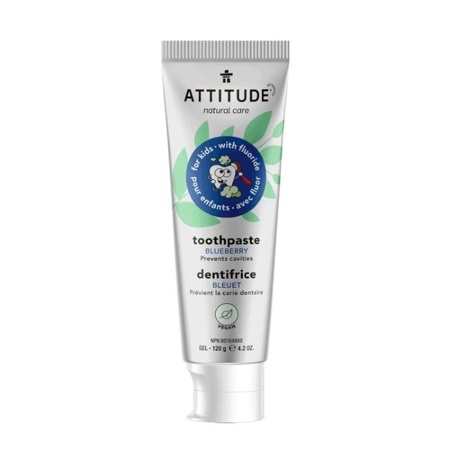 Attitude Kids Toothpaste with Fluoride - Blueberry