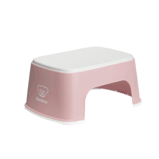 baby bjorn step stool - powder pink/white