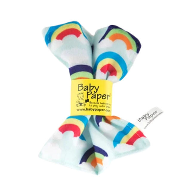 baby paper crinkle toy - rainbows
