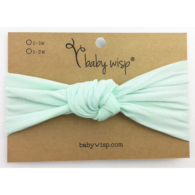 baby wisp nylon turban knot infant headband - mint