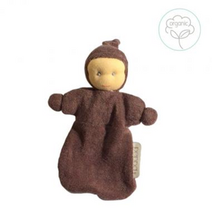 peppa hoppa baby belle organic bonding doll - dark brown