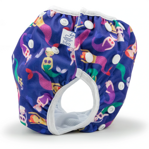 beau + belle littles baby nageuret reusable swim diaper (0-3yrs) - mermaids