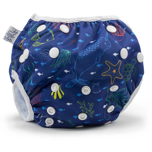 beau + belle littles baby nageuret reusable swim diaper (0-3yrs) - sea creatures