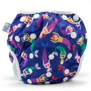 beau + belle littles baby nageuret reusable swim diaper (0-3yrs) - mermaids