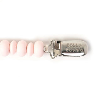 bella tunno silicone pacifier clip - light pink