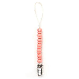 bella tunno silicone pacifier clip - pink