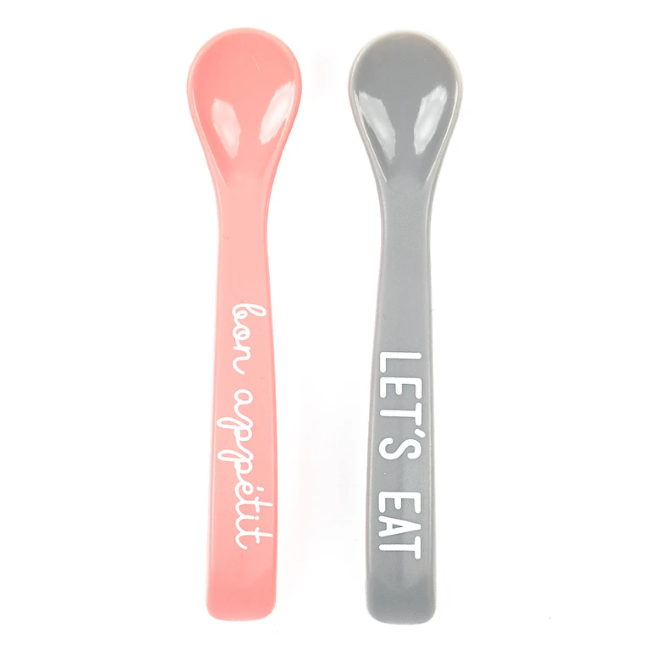 bella tunno silicone spoon set - let's eat + bon appetit