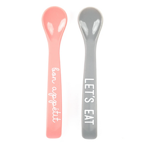 bella tunno silicone spoon set - let's eat + bon appetit