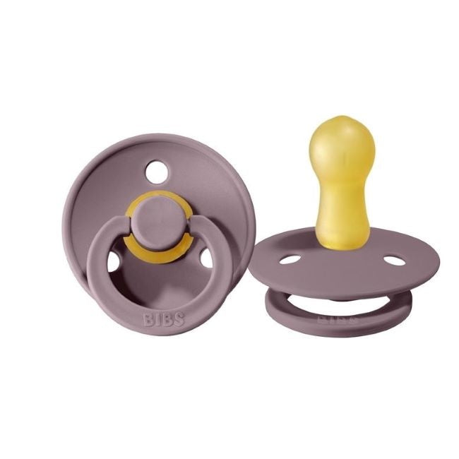 Bibs Original Colour Collection Round Latex Pacifier 2pk - Heather