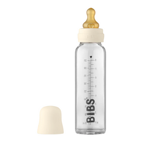 Bibs Baby Glass Bottle Complete Set Latex 225ml - Ivory