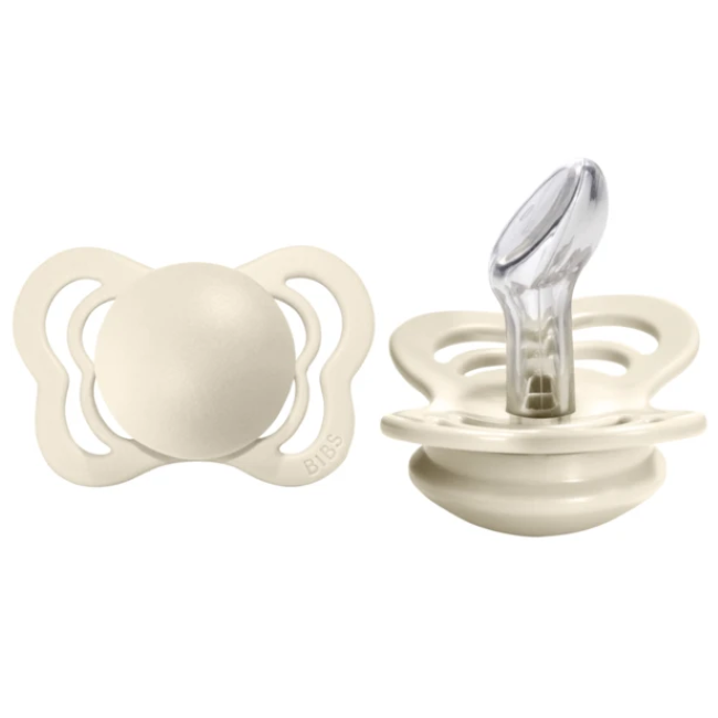 Bibs Couture Ortho Silicone Pacifier 2pk - Ivory