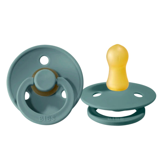 Bibs Original Colour Collection Round Latex Pacifier 2pk - Island Sea
