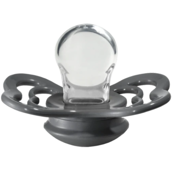 Bibs Supreme Flat Silicone Pacifier (Bagged) 1pk Iron Baby