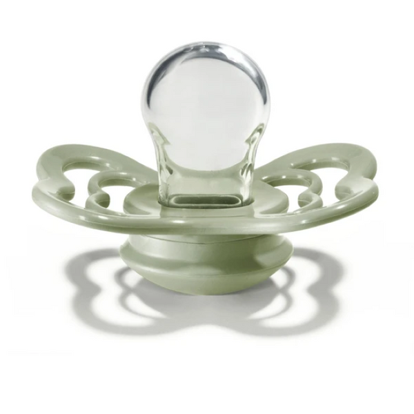 Bibs Supreme Flat Silicone Pacifier (Bagged) 1pk Sage Baby