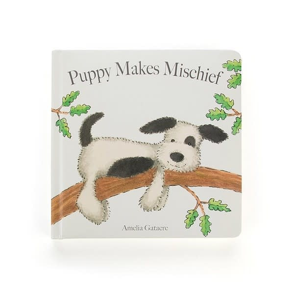 jellycat puppy makes michief board book
