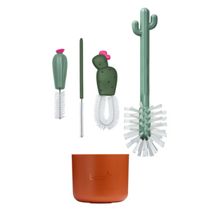 Boon Cacti Bottle Brush Set - Brown/Sage