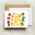 bottle branch botanical card - autumn leaf ombre