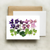 bottle branch botanical card - columbine flowers