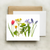 bottle branch botanical card - spring rainbow with red tulip