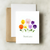 bottle branch botanical thank you card - pansies