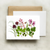 bottle branch botanical card - spring wildflowers & fritillary flower
