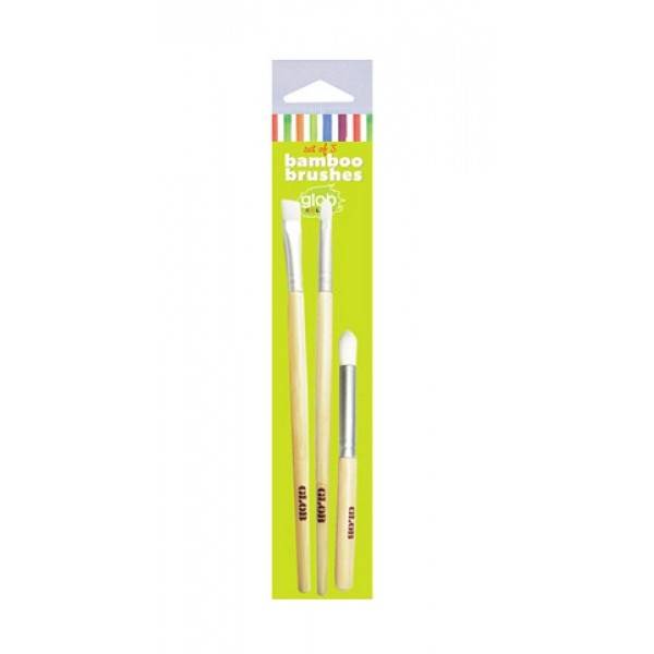 glob colors - bamboo brushes set of 3