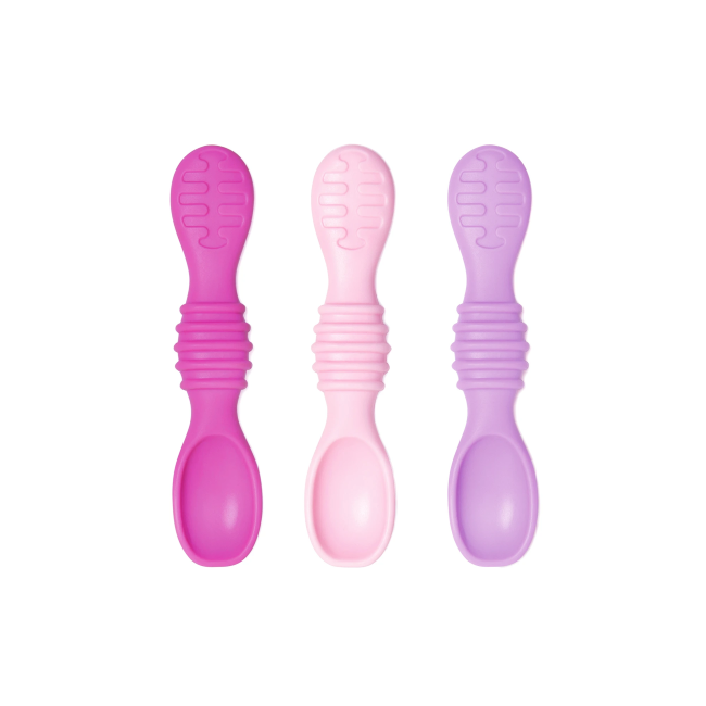 bumkins silicone dipping spoons 3pk - lollipop