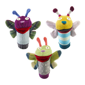 cate & levi wool animal puppet - butterfly