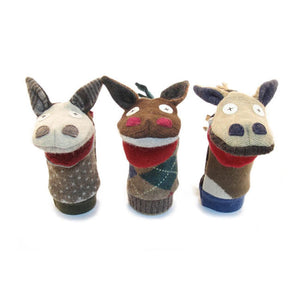 cate & levi wool animal puppet - horse