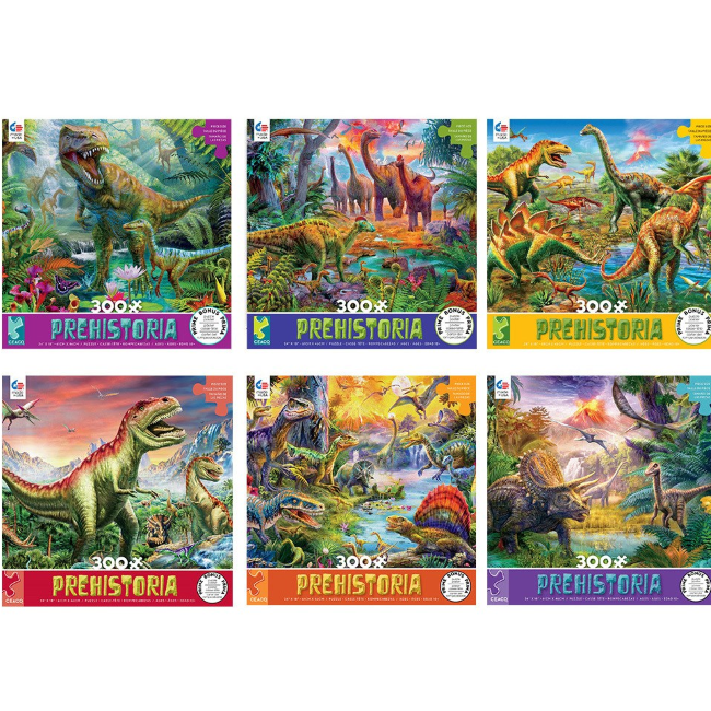ceaco prehistoria assorted oversize puzzle 300pc