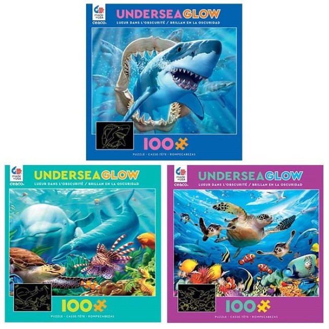 ceaco undersea glow in the dark puzzle 100PC