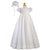 little things mean a lot girls 32" hand-smocked heirloom cotton gown with collar