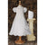 little things mean a lot girls 26" cotton and lace gown with embroidered front