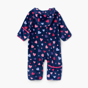 hatley confetti hearts fuzzy fleece baby bundler