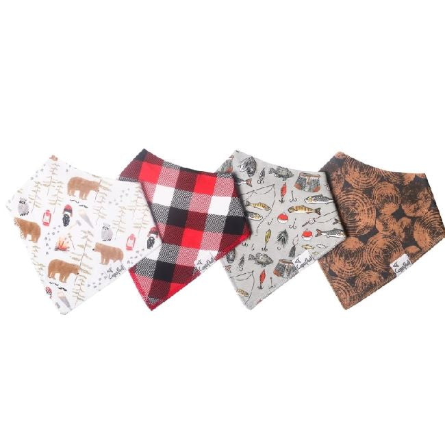 copper pearl bibs 4pk - lumberjack