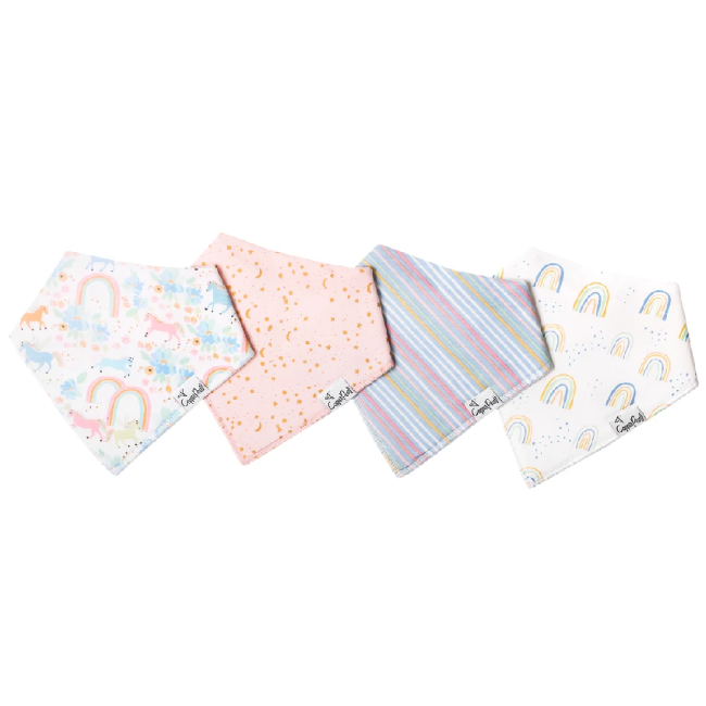 copper pearl bibs 4pk - whimsy