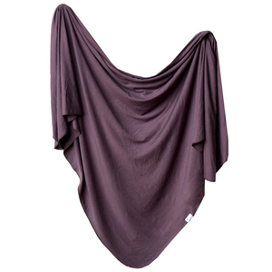 copper pearl swaddle blanket - plum