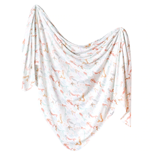 copper pearl swaddle blanket - coral