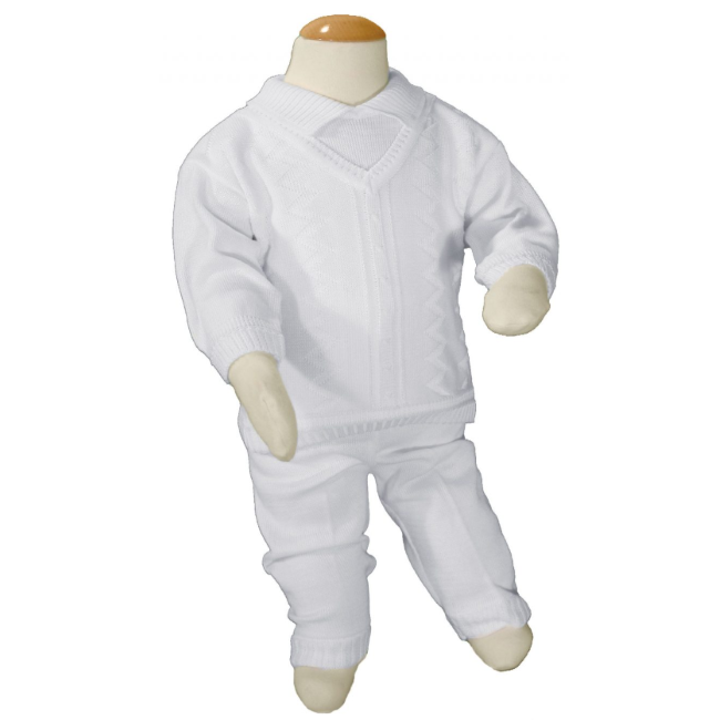 Knit christening on sale outfit